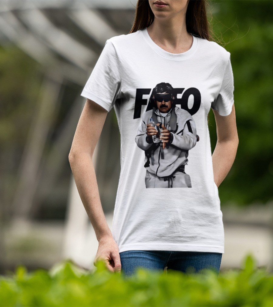 FAFO Nicolas Maduro In White Tracksuit And Sunglasses Holding Water Bottle T-Shirt