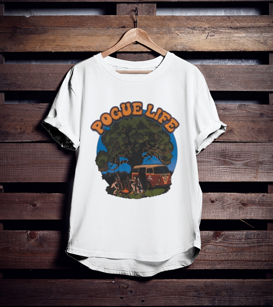 Pogue Life Camping Van Adventure Under Tree With Friends T-Shirt