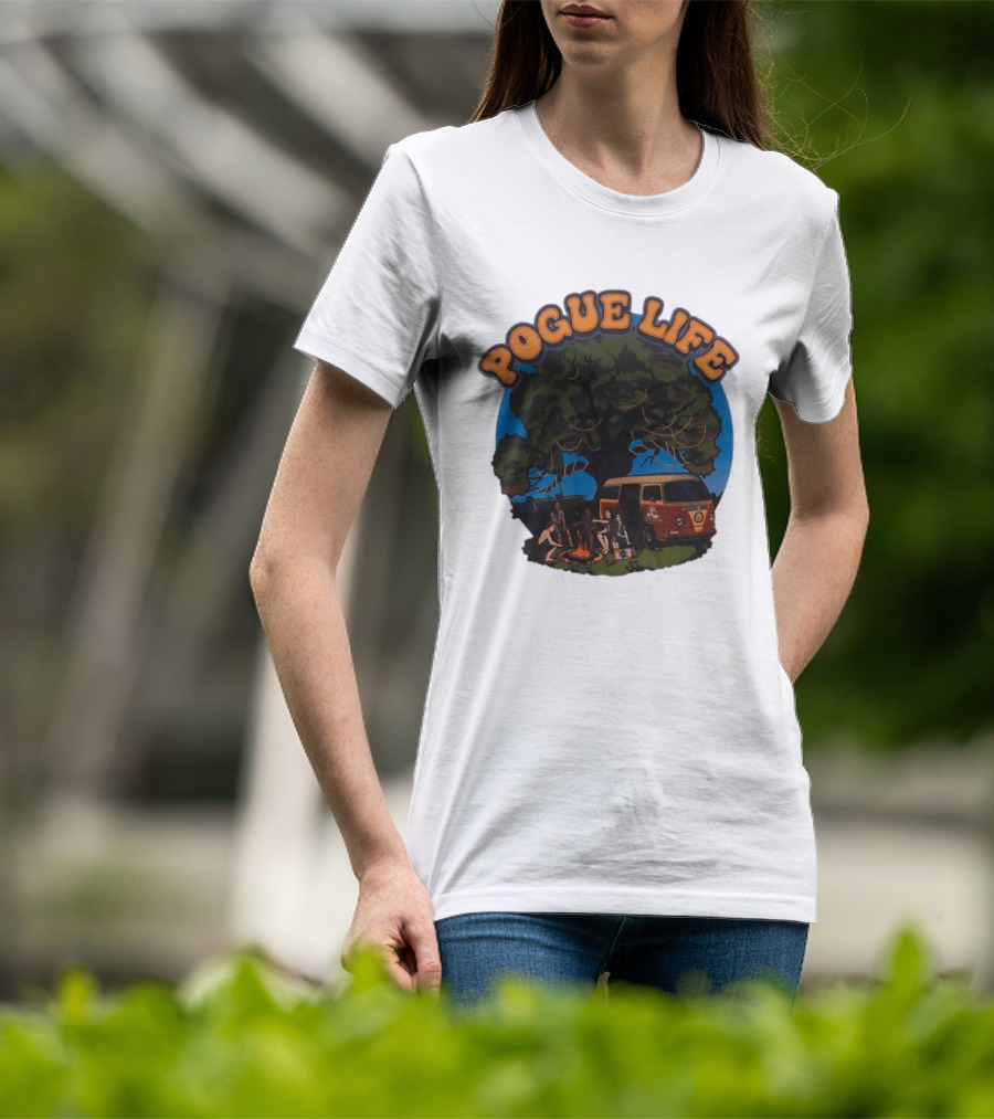 Pogue Life Camping Van Adventure Under Tree With Friends T-Shirt
