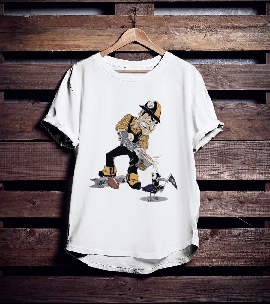 Steely McBeam Caution Hot Vs Baltimore Ravens Meme T-Shirt