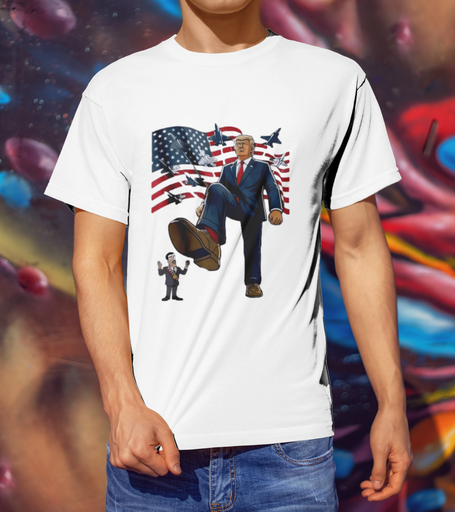 Trump Venezuela Oil Nicolas Maduro 2026 Fighter Jets American Flag T-Shirt