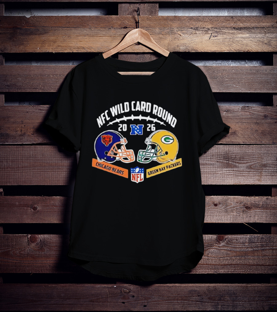 NFC Wild Card Round 2026 Chicago Bears Vs Green Bay Packers NFL Helmet Matchup T-Shirt