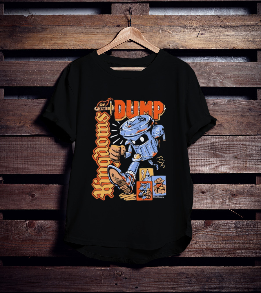 Kingdoms Of The Dump Cartoon Trash Can Character Fighting Adventure T-Shirt