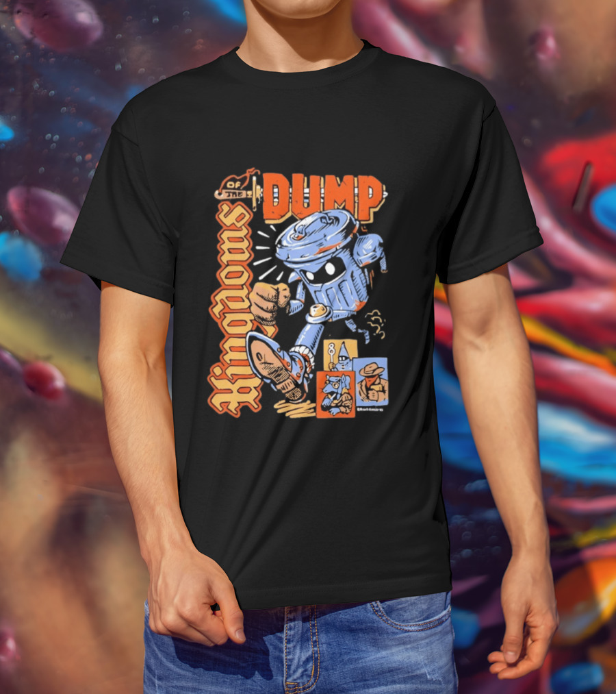 Kingdoms Of The Dump Cartoon Trash Can Character Fighting Adventure T-Shirt