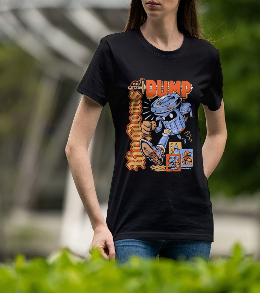 Kingdoms Of The Dump Cartoon Trash Can Character Fighting Adventure T-Shirt