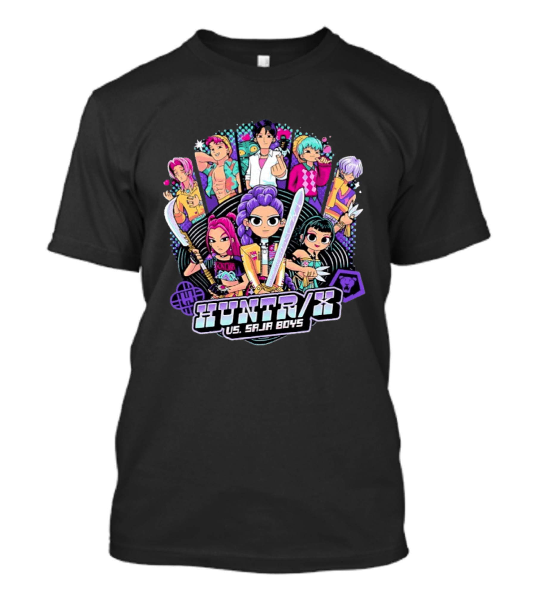 HUNTR/K Vs Saja Boys KPop Demon Hunters Style Scott Pilgrim Vs The World T-Shirt