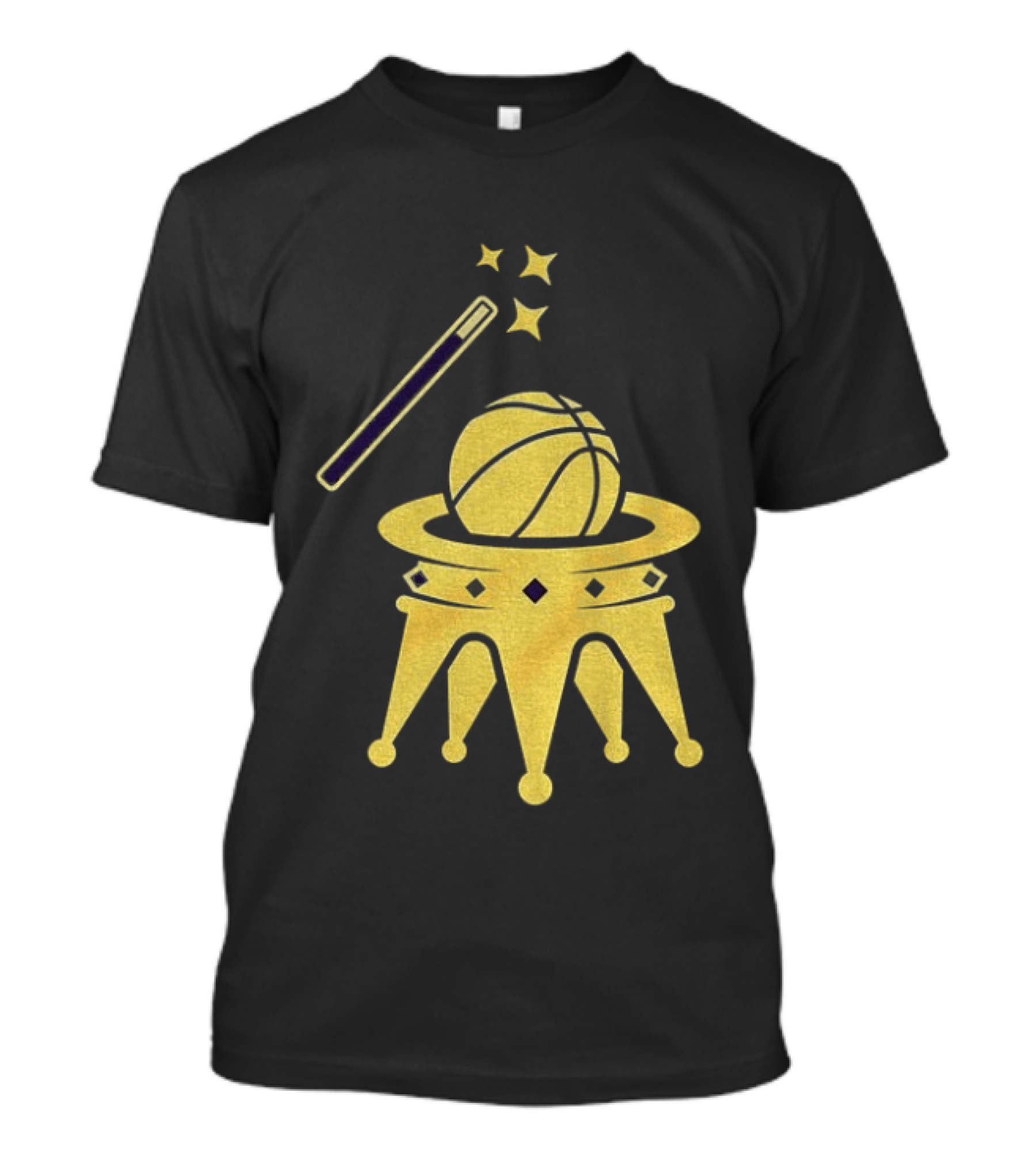 LeBron James Los Angeles Lakers Basketball King James Vintage Magic Wand Crown T-Shirt