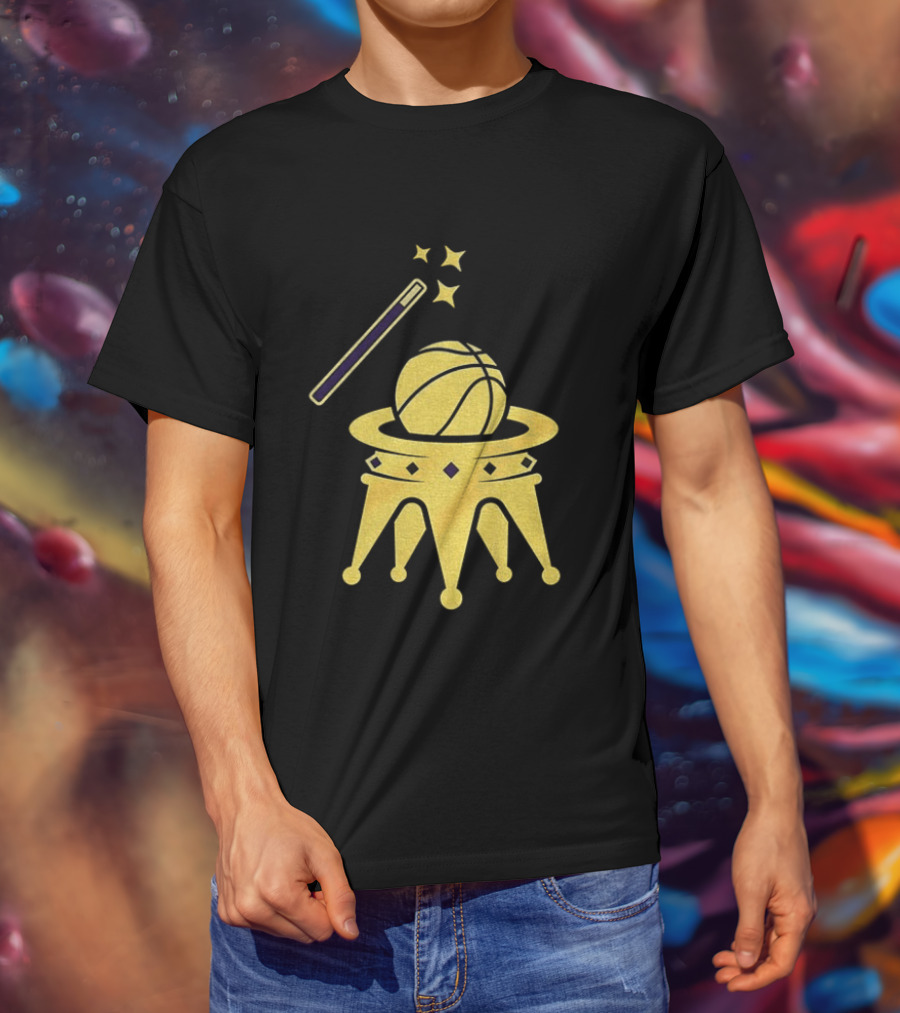 LeBron James Los Angeles Lakers Basketball King James Vintage Magic Wand Crown T-Shirt