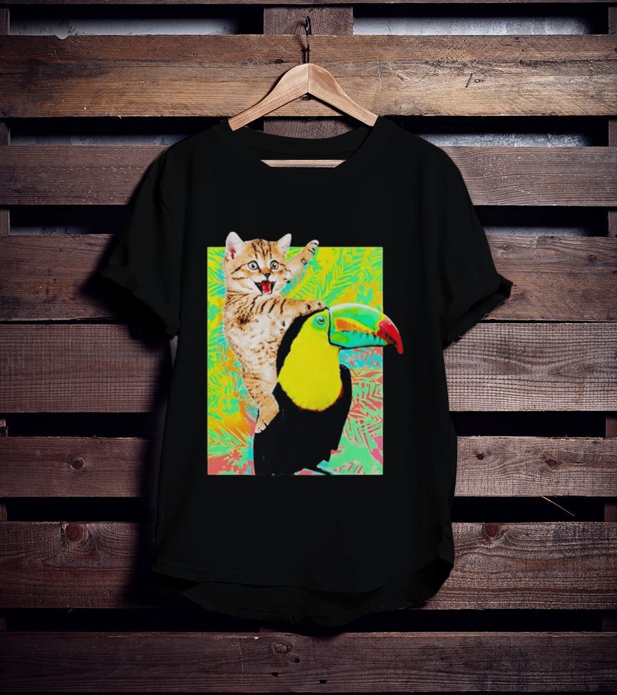 Liv And Maddie Joey Rooney Cat Toucan Ride Vibrant Animal Adventure T-Shirt