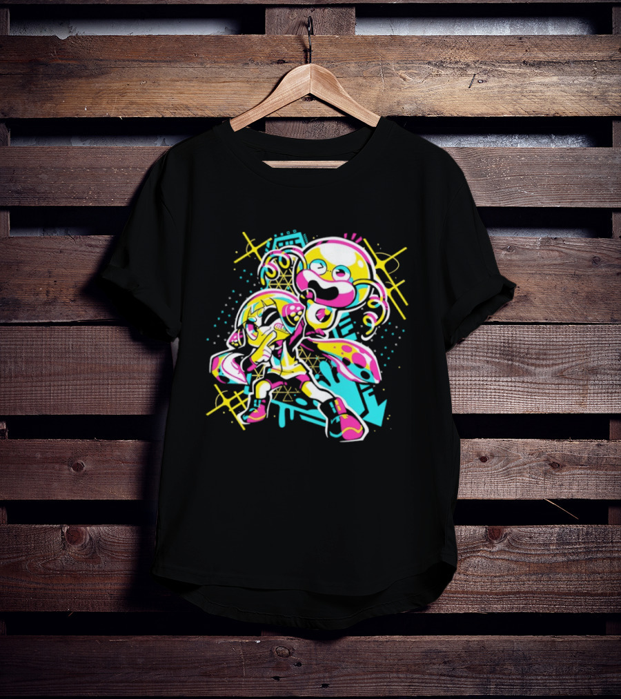 Splatoon Zap Vibrant Inkling And Octopus Splash T-Shirt