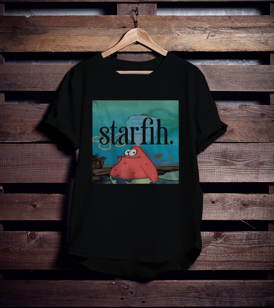 Starfih Meme Character Underwater Scene T-Shirt