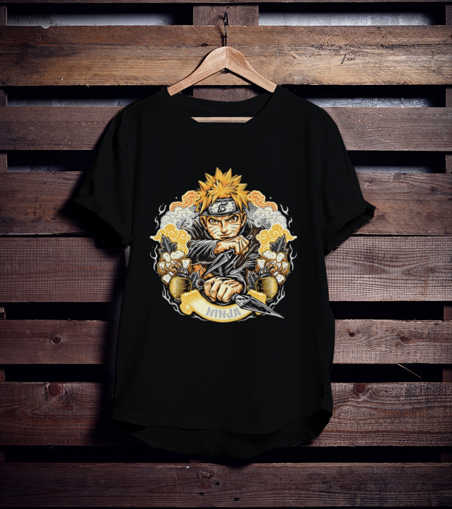 Ninja Naruto Uzumaki Kunai Warrior T-Shirt
