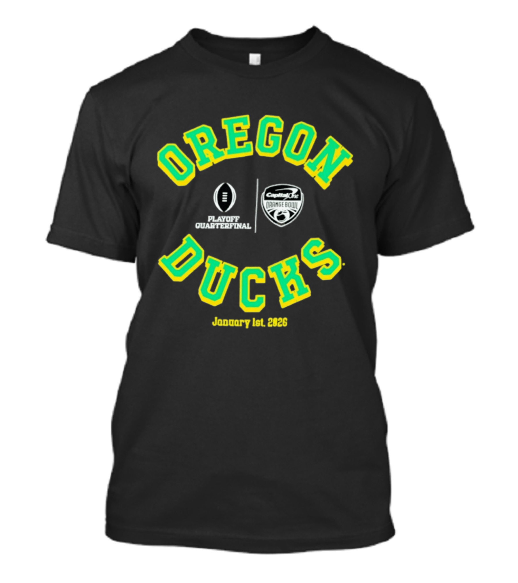 Oregon Ducks College Football Playoff Capital One Orange Bowl January 1st 2026 T-Shirt