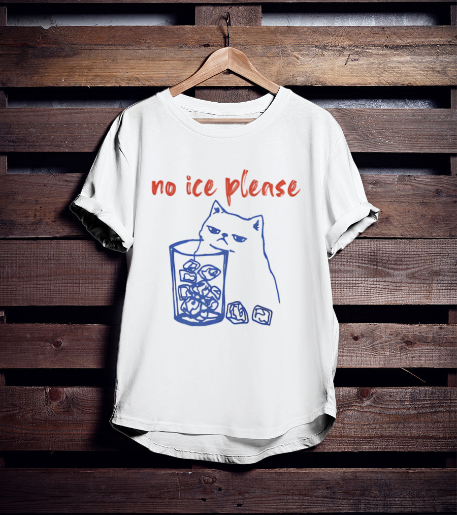 No Ice Please Cat Anti ICE Political T-Shirt