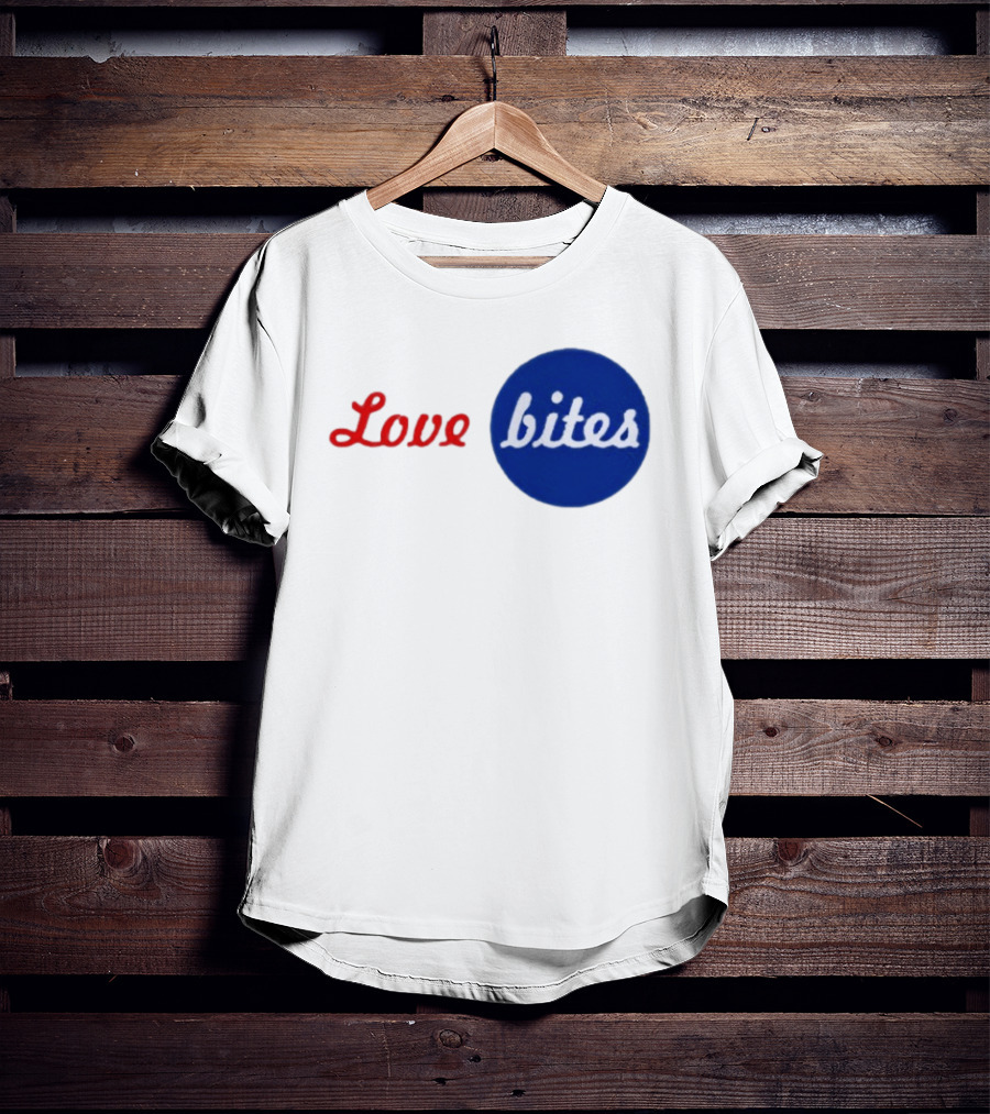 Love Bites Retro Red Blue T-Shirt