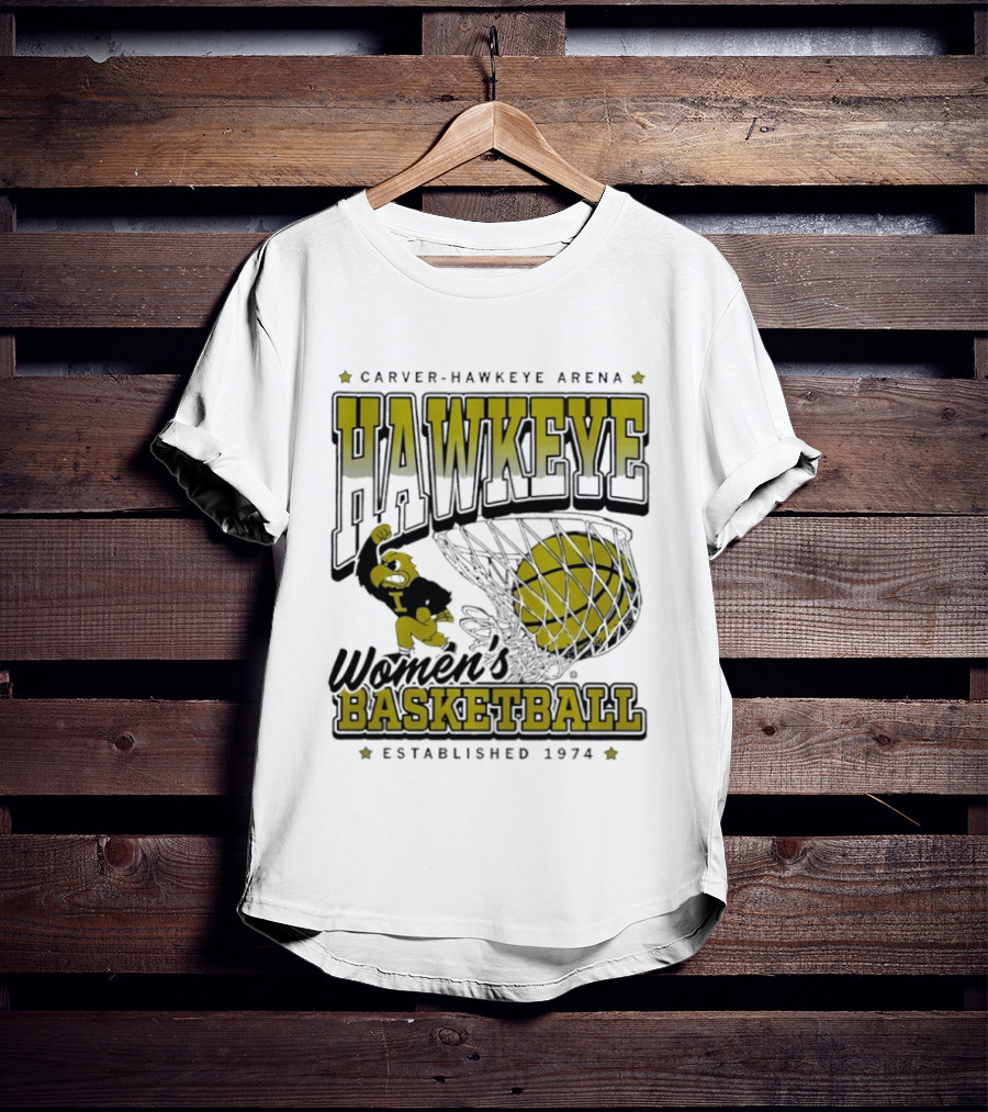 Hawkeye Women’s Basketball Established 1974 Carver Hawkeye Arena T-Shirt