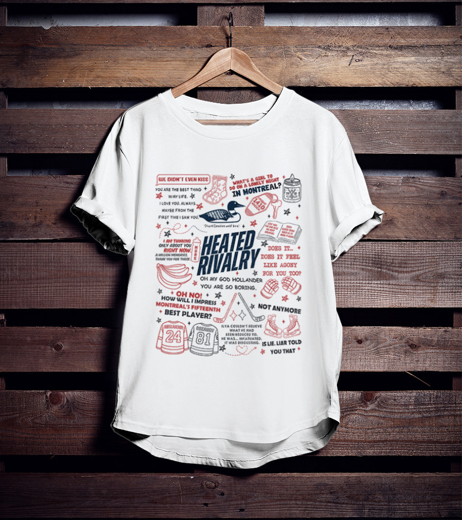 Hockey Heated Rivalry Ilya Rozanov Shane Hollander Montreal T-Shirt