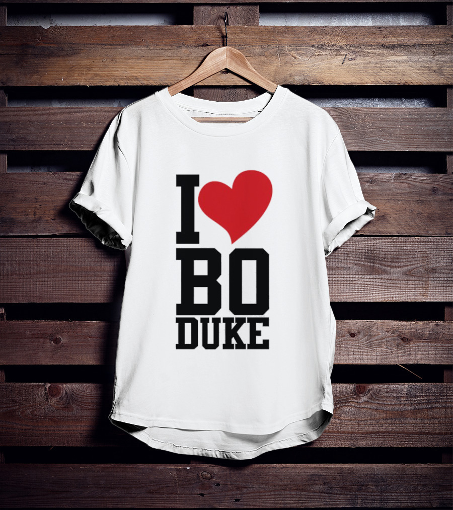 I Love Bo Duke Red Heart Classic Fan T-Shirt