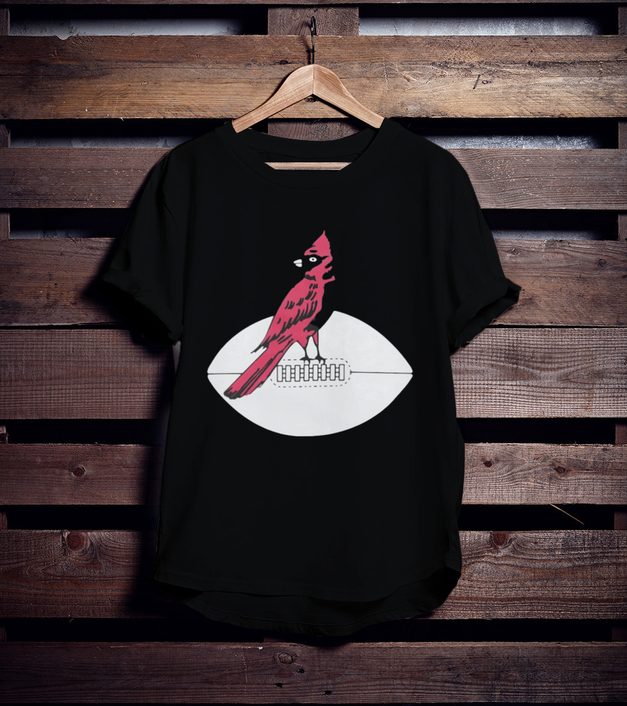 Arizona Cardinals Bird On Football T-Shirt