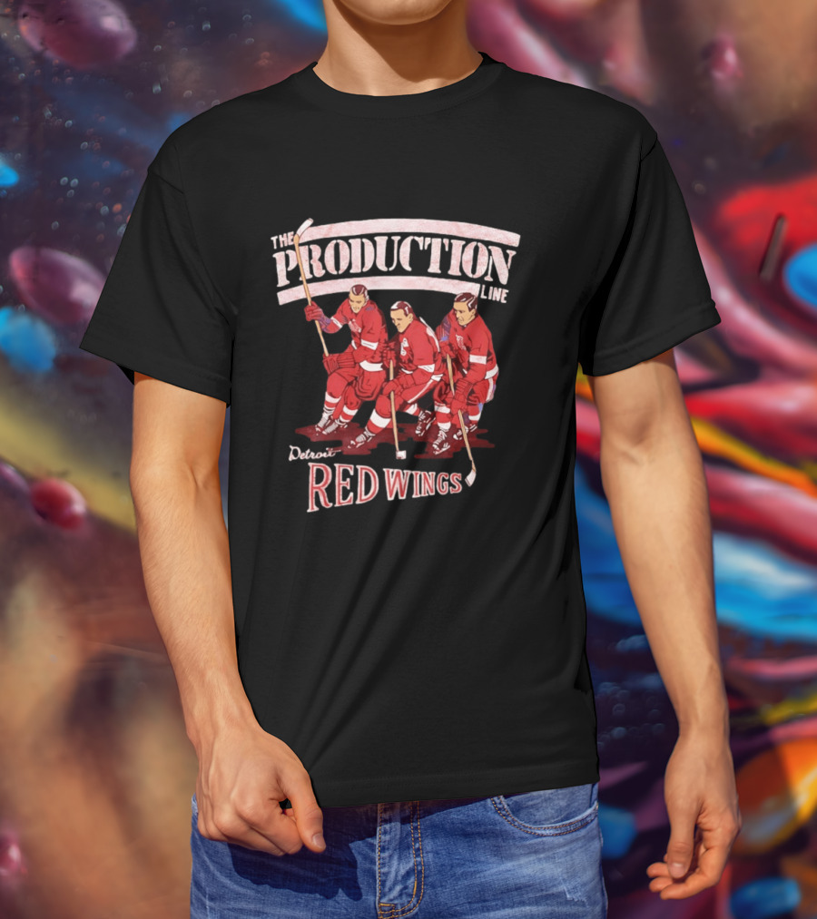 Detroit Red Wings The Production Line Hockey Legends T-Shirt