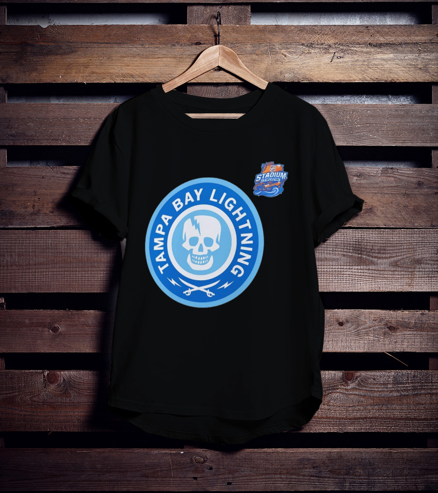 Tampa Bay Lightning Skull Circle Stadium Series T-Shirt