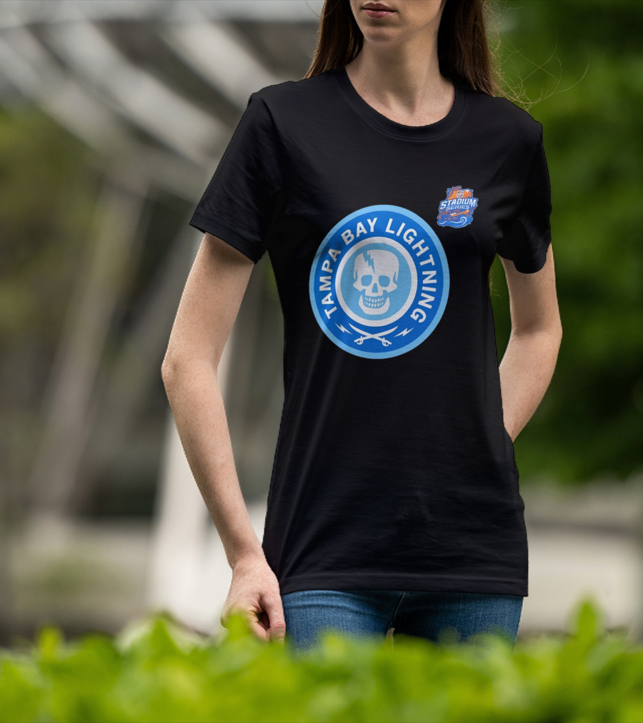 Tampa Bay Lightning Skull Circle Stadium Series T-Shirt