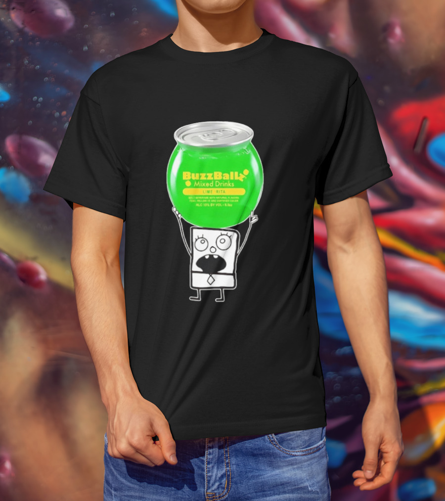 Doodlebob With BuzzBallz Lime Rita Mixed Drinks Can T-Shirt