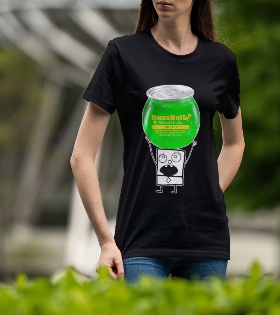 Doodlebob With BuzzBallz Lime Rita Mixed Drinks Can T-Shirt