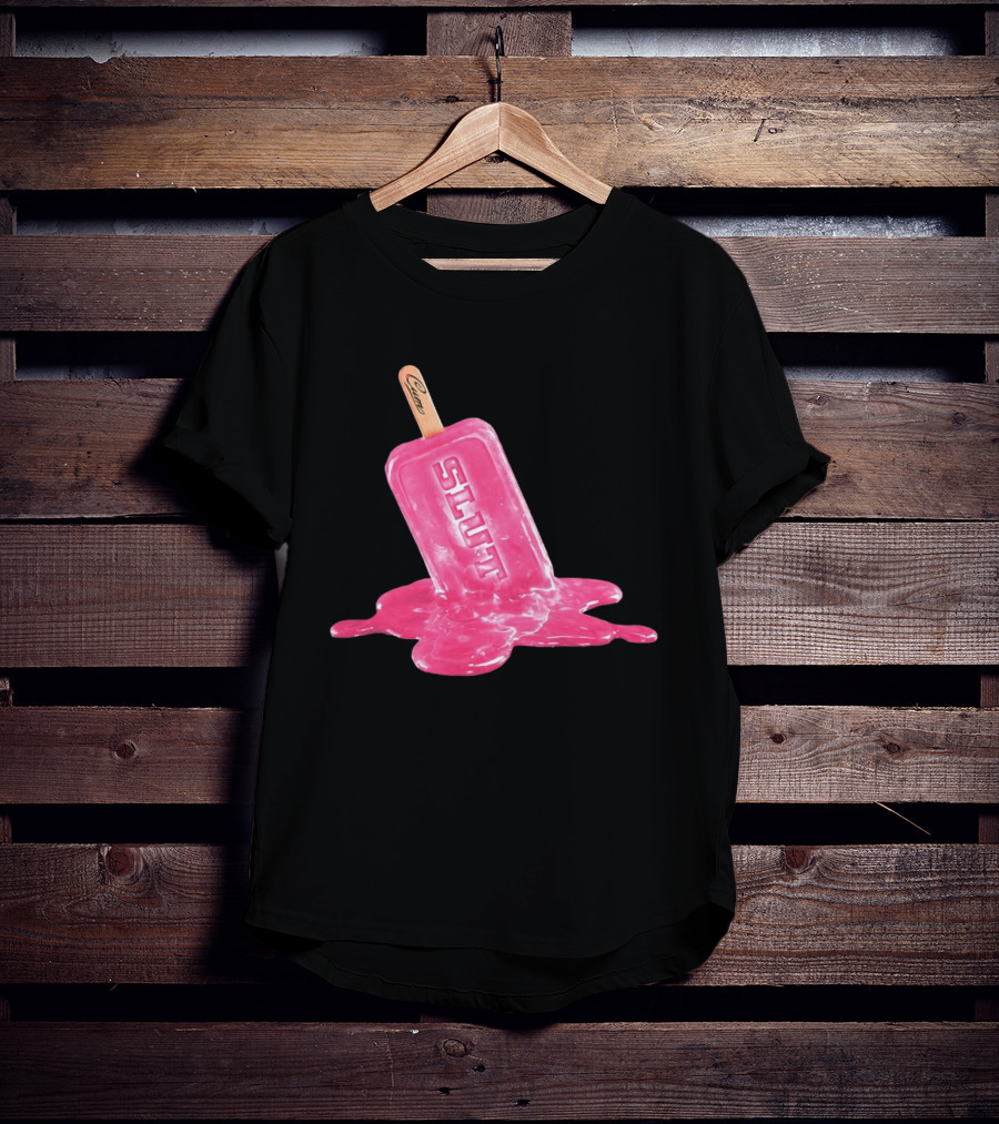 SLUT Pink Melting Ice Cream Stick T-Shirt