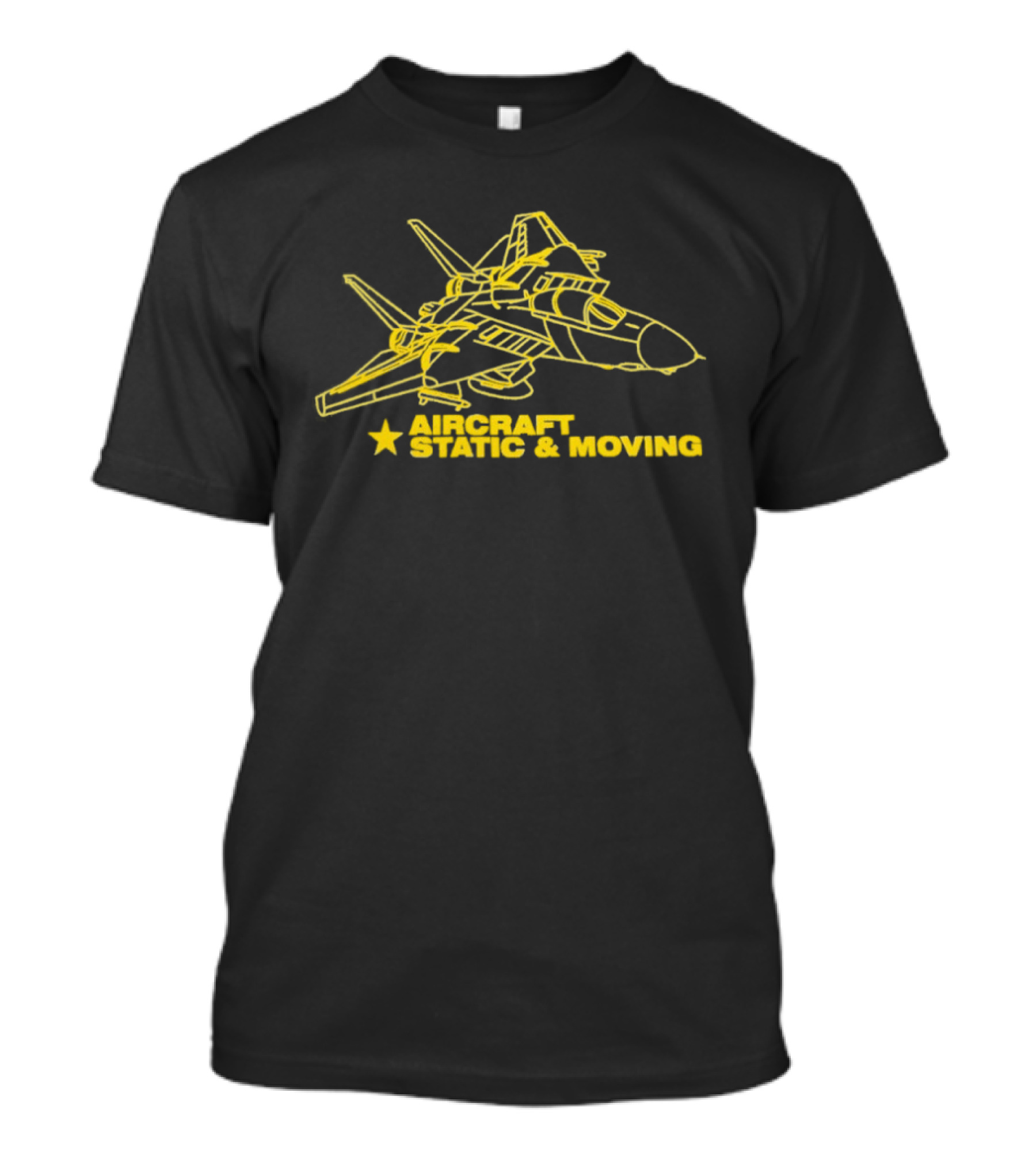 F 14 Tomcat Yellow Aircraft Static And Moving T-Shirt