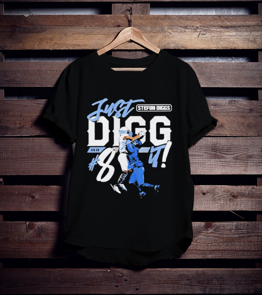Stefon Diggs Just Digg It Number 14 Football Action T-Shirt