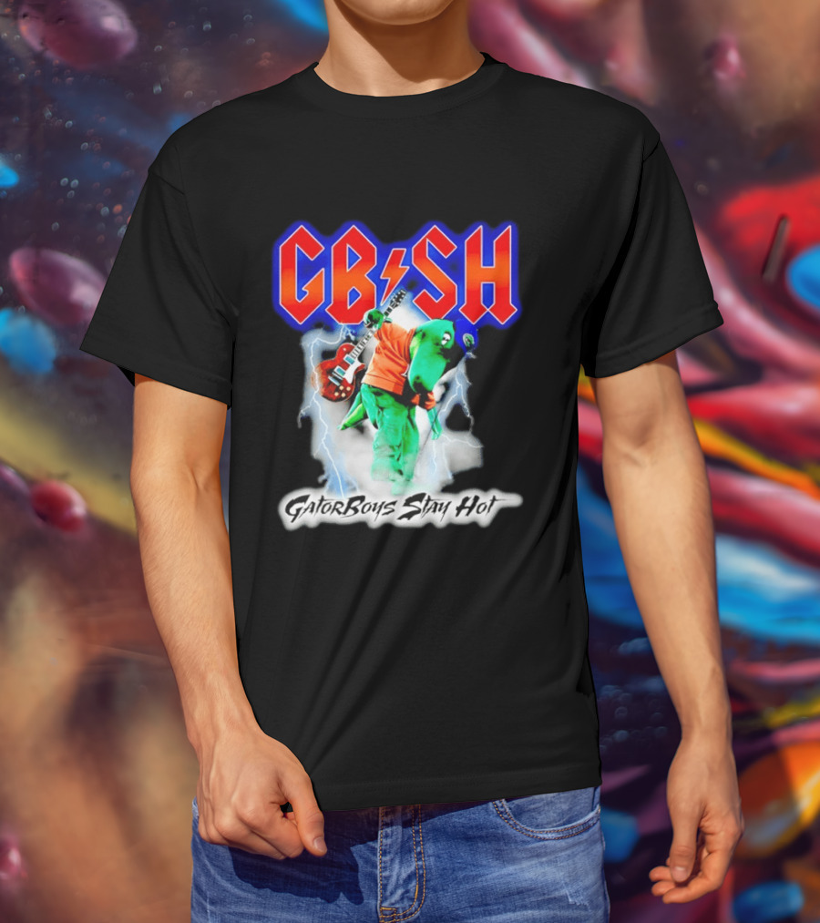 GB SH Gator Boys Stay Hot Florida Gators Electric Guitar Lightning T-Shirt