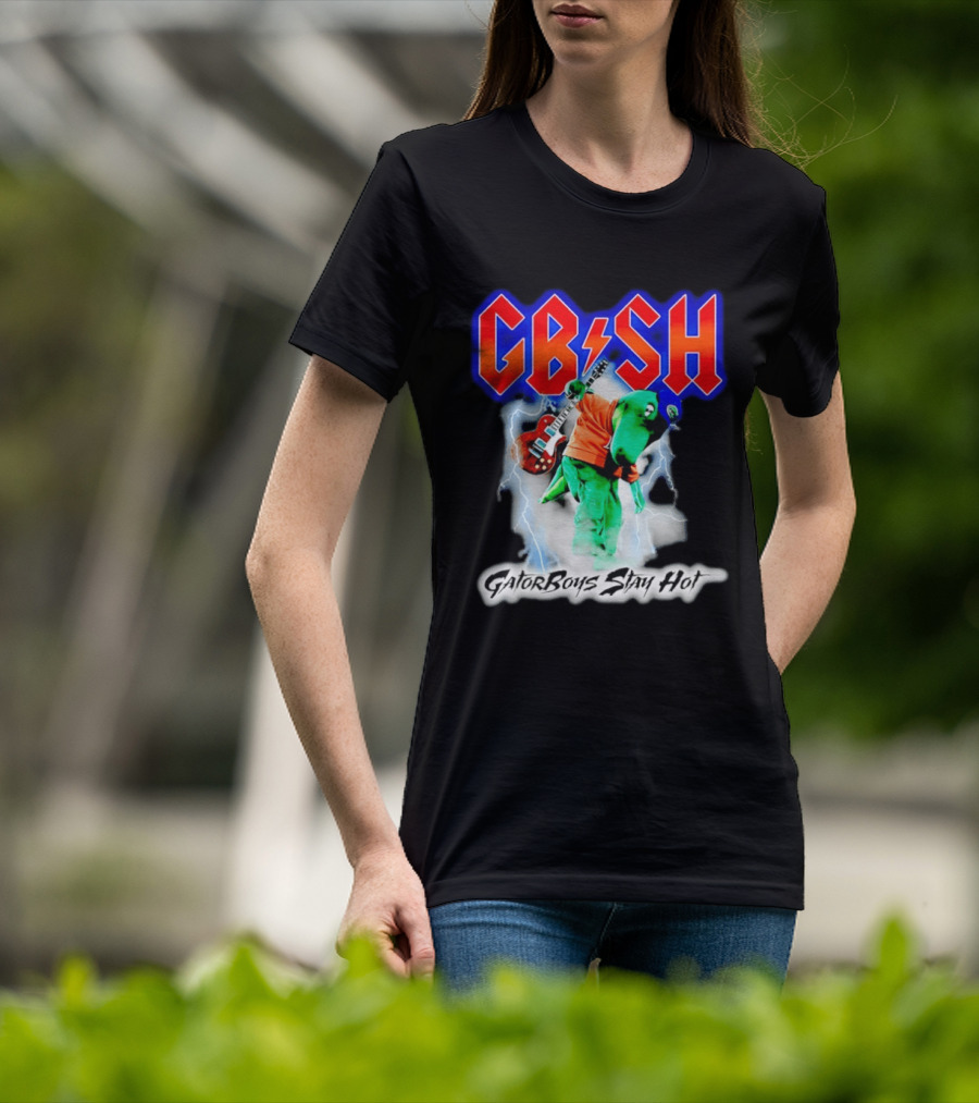GB SH Gator Boys Stay Hot Florida Gators Electric Guitar Lightning T-Shirt