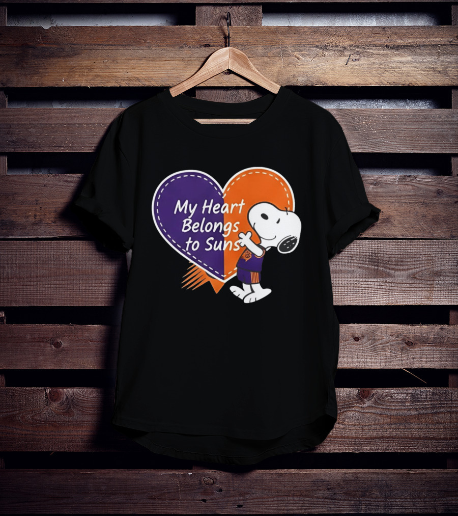 My Heart Belongs To Suns Snoopy Phoenix Suns Valentine 2026 T-Shirt