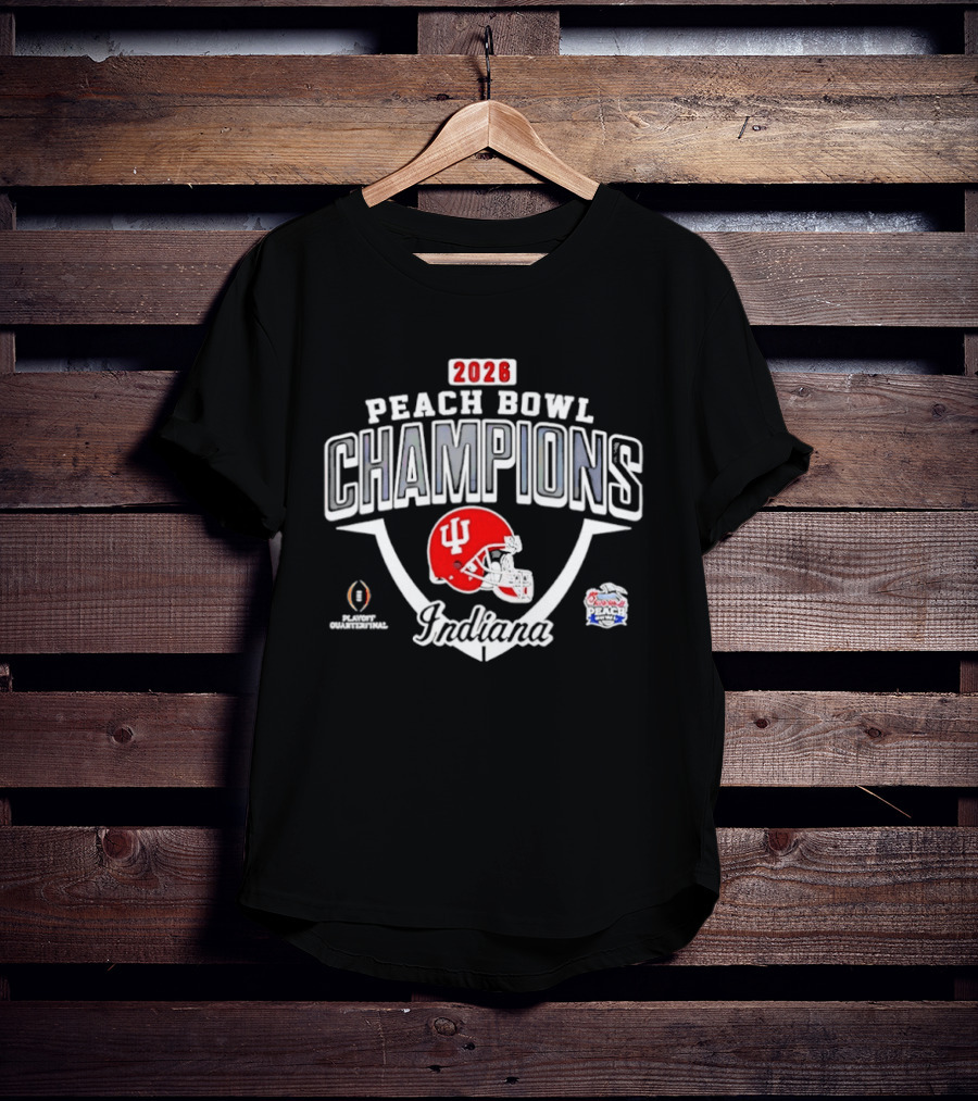 Indiana 2026 Peach Bowl Champions Helmet Hoosiers T-Shirt