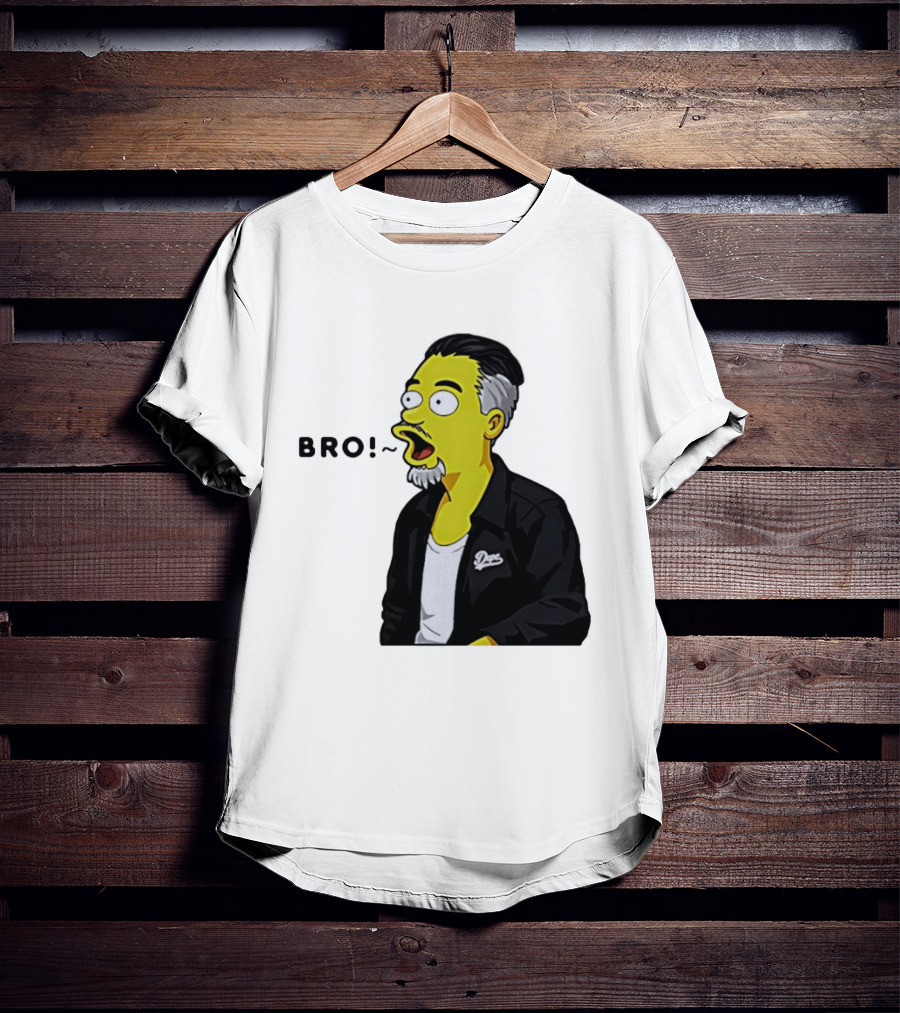 BRO The Simpson Basketball Player Inspired Character With Yellow Humor T-Shirt