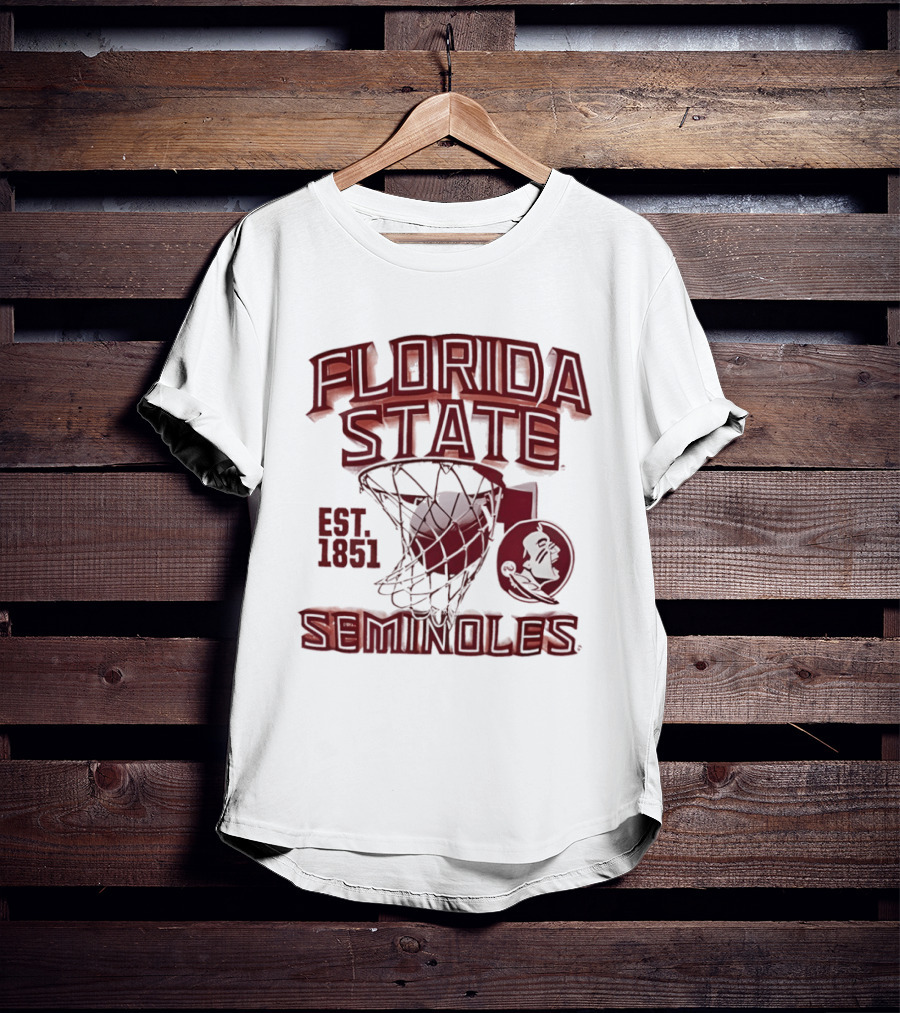 Florida State Seminoles Basketball Est 1851 Vintage Hoop T-Shirt