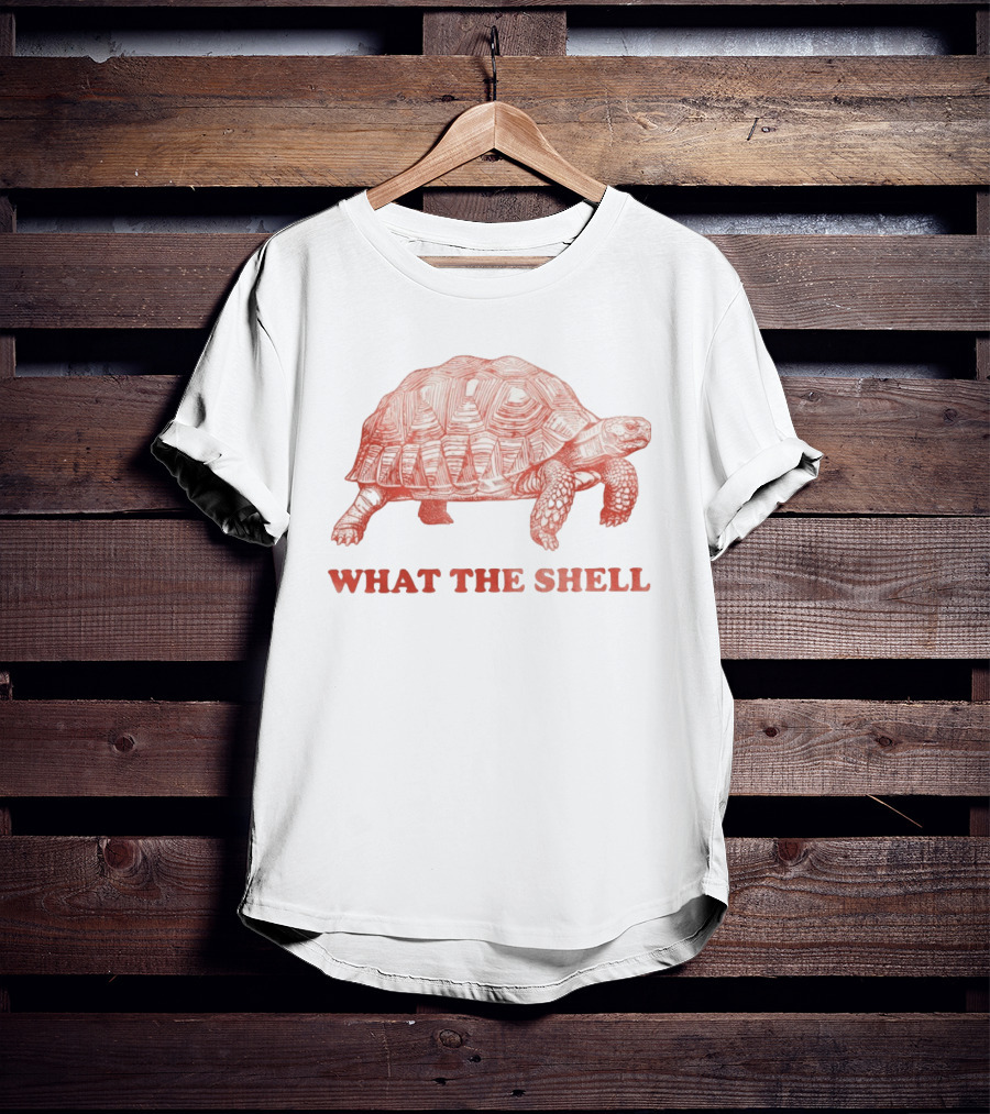Funny Turtle What The Shell Tortoise Pun Joke T-Shirt
