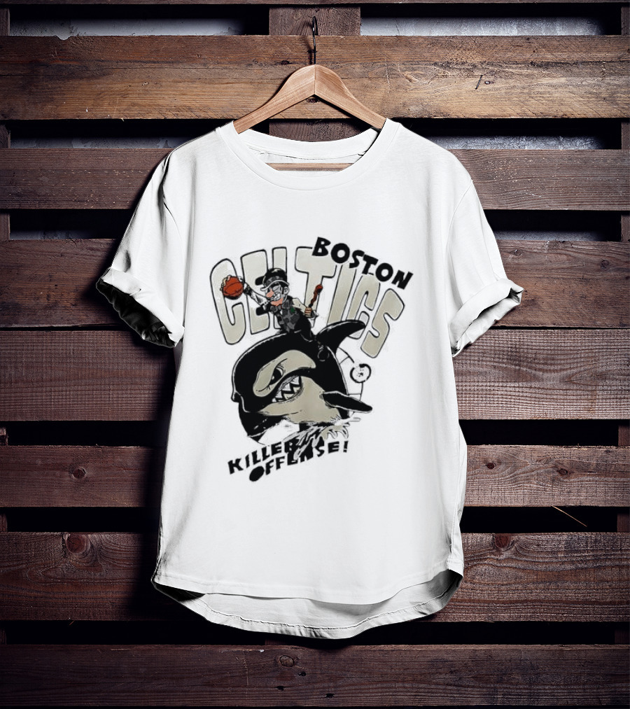 Boston Celtics Killer Offense Basketball Shark T-Shirt