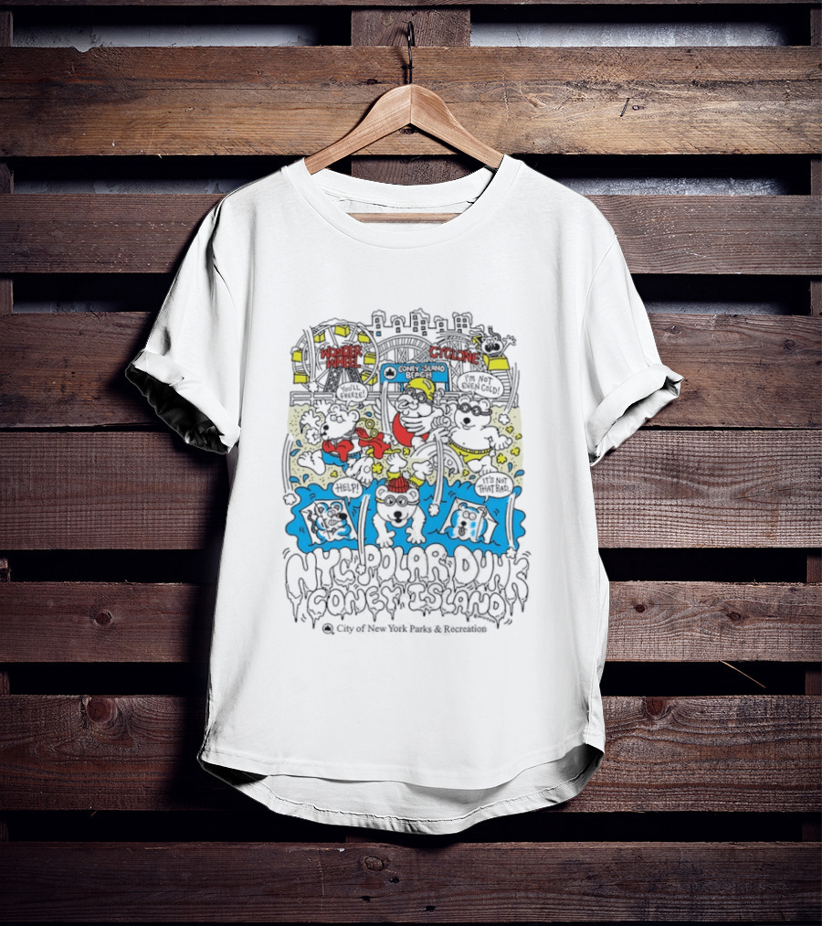 NYC Polar Dunk Coney Island Wonder Wheel Cyclone T-Shirt