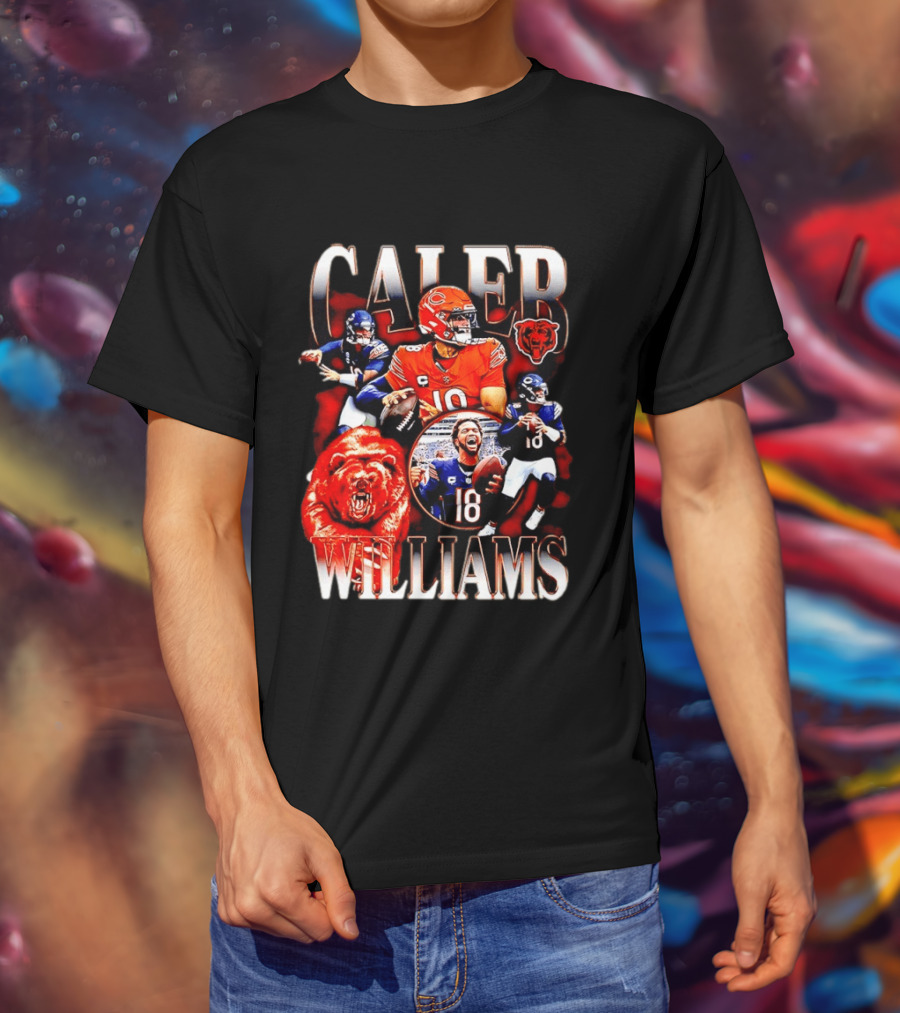 Caleb Williams Chicago Bears Quarterback Collaboration With Bear And Team T-Shirt