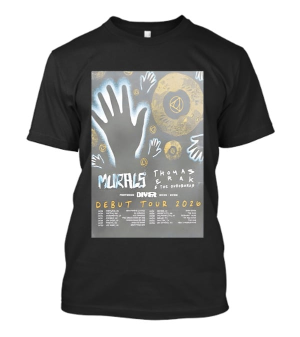 Murals Debut Tour 2026 Featuring Diver Thomas Erak And The Ouroboros T-Shirt