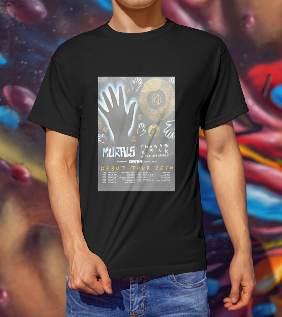 Murals Debut Tour 2026 Featuring Diver Thomas Erak And The Ouroboros T-Shirt