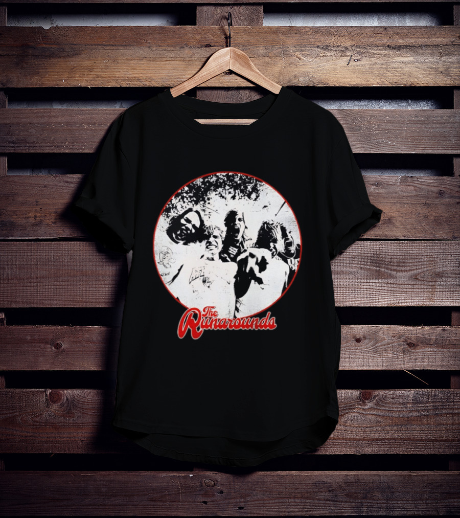 The Runarounds Band Black And White Circle Group Photo T-Shirt