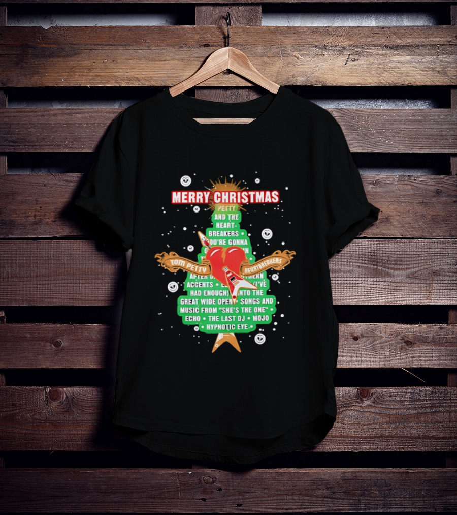 Tom Petty Heartbreakers Merry Christmas You're Gonna Heartbreak Songs Mojo Hypnotic Eye T-Shirt