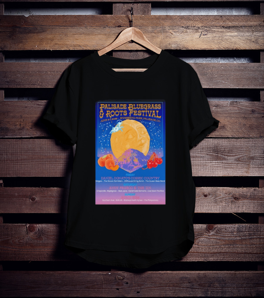 Palisade Bluegrass And Roots Festival 6 5 To 6 7 2026 Palisade CO T-Shirt