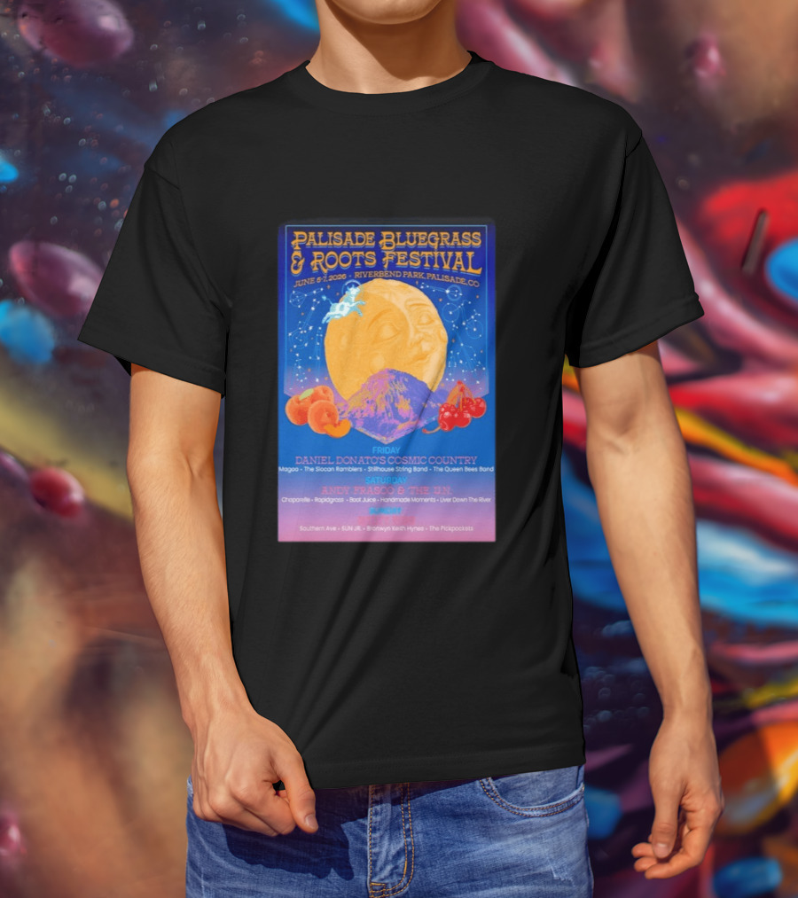 Palisade Bluegrass And Roots Festival 6 5 To 6 7 2026 Palisade CO T-Shirt
