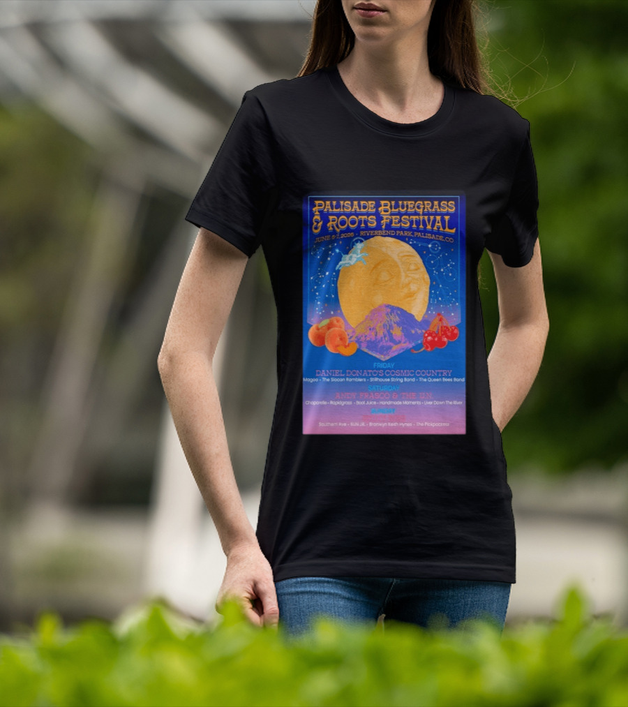 Palisade Bluegrass And Roots Festival 6 5 To 6 7 2026 Palisade CO T-Shirt