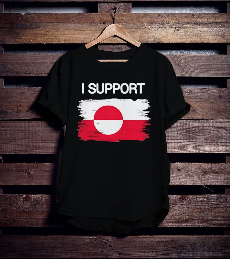 I Support Greenland Flag Design Make Amireca Go Away T-Shirt