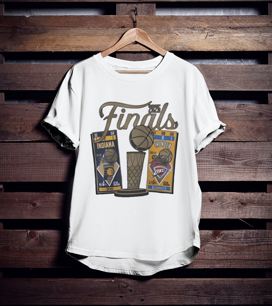 2025 Finals Indiana Pacers Vs Oklahoma City Thunder Tickets Stadium Basketball T-Shirt